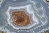 Polished Blue & Pink Banded Agate - Kerrouchen, Morocco #372678-1